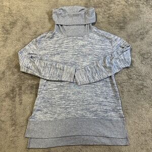 Women's GAP Blue Heathered Turtleneck Pullover Sweater Size Medium